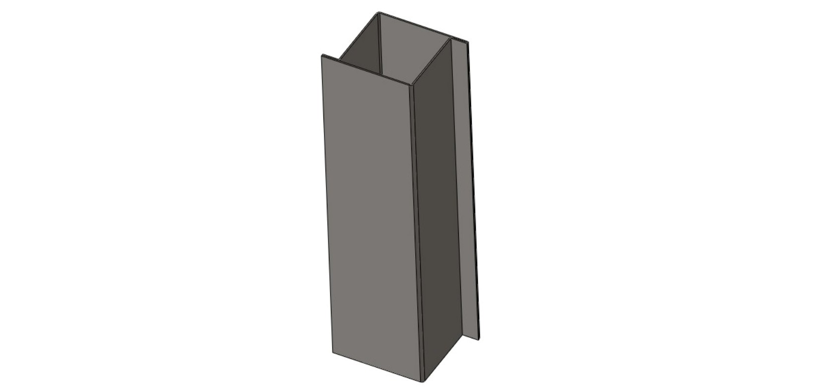 Fourreau L= 500 pour poteau 100×100