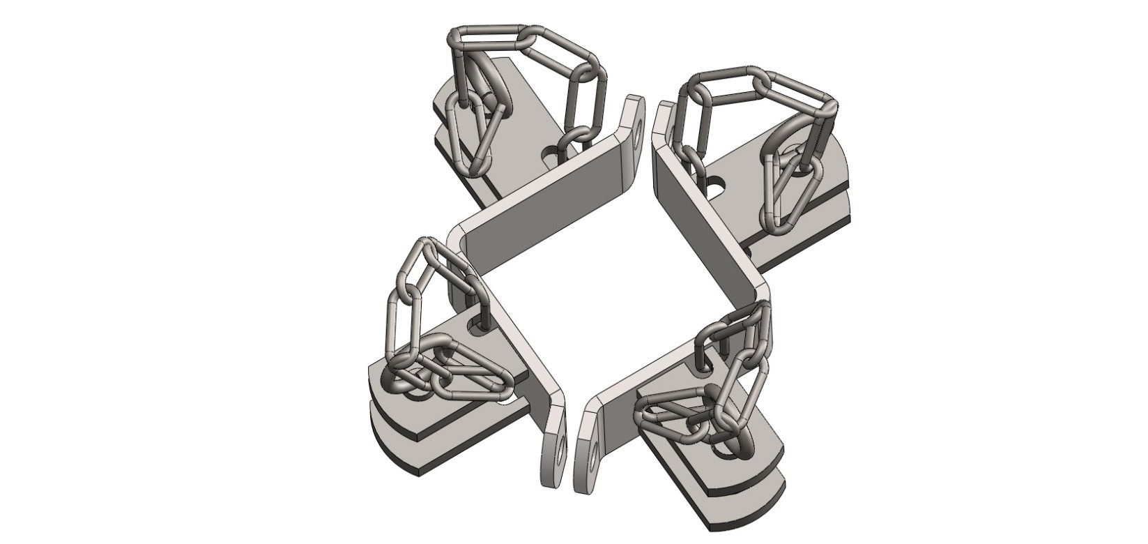 Paire de charnière quadruple suspension