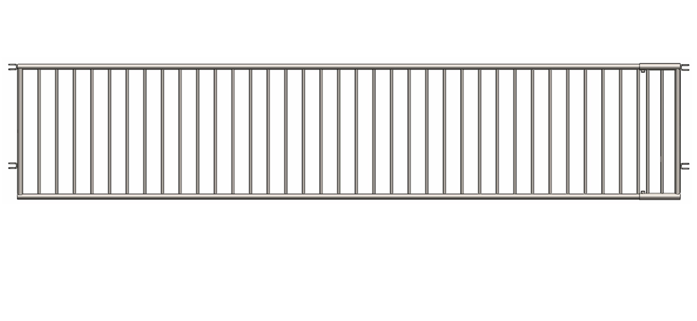 Panneau de séparation H= 1000 à barreaudage vertical L= 5000