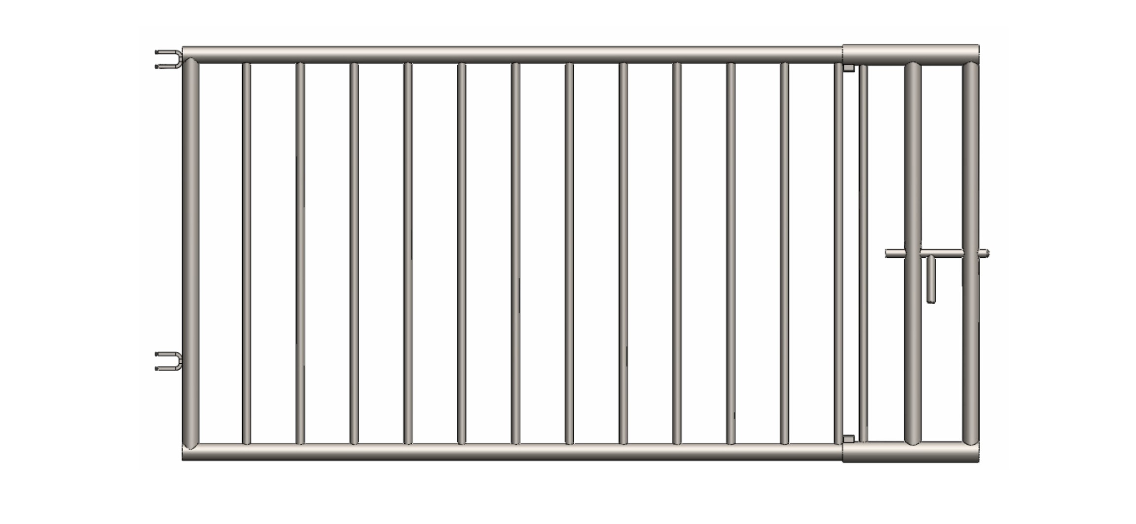 Barrière de séparation H= 1000 à barreaudage vertical L= 2000